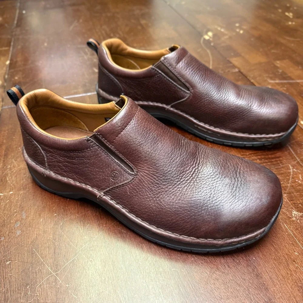 Red Wing 6702 Slip On Work Shoes Men 11 D Brown Leather Safety Toe SD